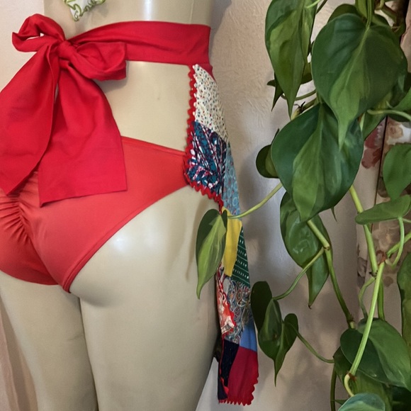 Vintage Apron Hand Made Multi colors multi Pattern Patch - Picture 7 of 9